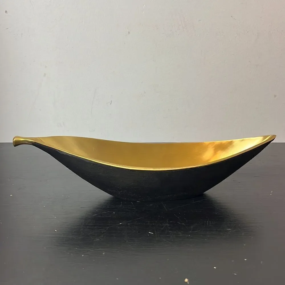Williams Sonoma Olive leaf brass small tray